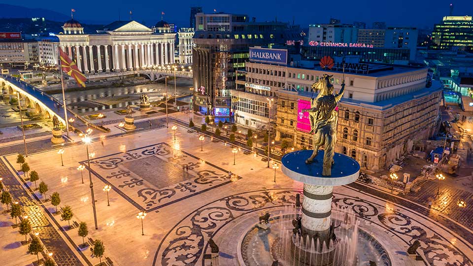 Macedonia Square in Skopje